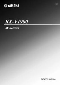 Yamaha RX-V1900 Receiver Owners Manual