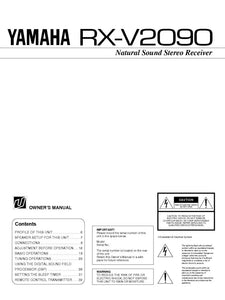 Yamaha RX-V2090 Receiver Owners Manual