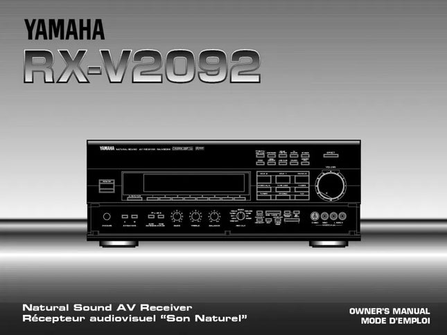 Yamaha RX-V2092 Receiver Owners Manual