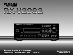 Yamaha RX-V2092 Receiver Owners Manual
