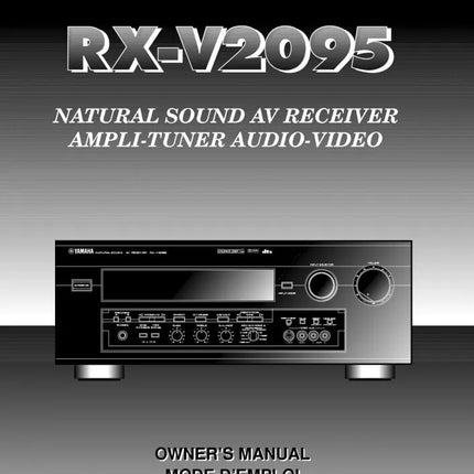 Yamaha RX-V2095 Receiver Owners Manual
