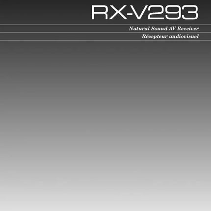 Yamaha RX-V293 Receiver Owners Manual