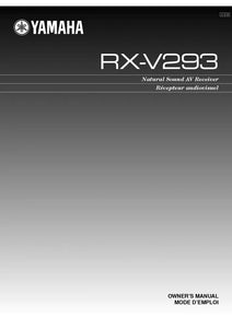 Yamaha RX-V293 Receiver Owners Manual