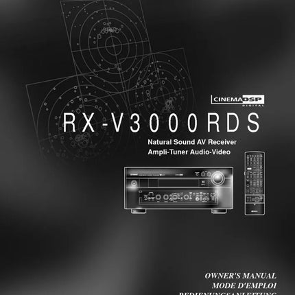 Yamaha RX-V3000RDS Receiver Owners Manual