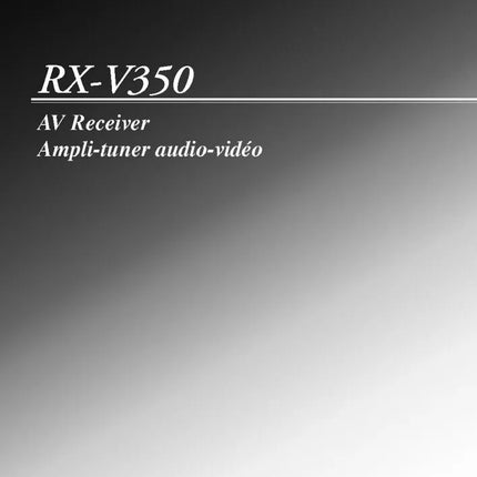 Yamaha RX-V350 Receiver Owners Manual