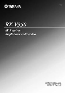 Yamaha RX-V350 Receiver Owners Manual