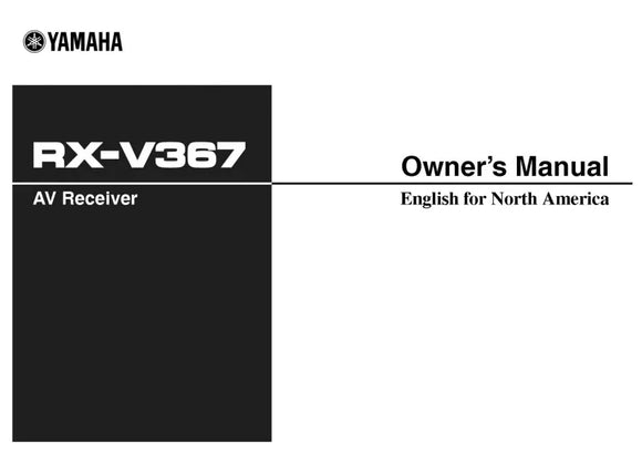 Yamaha RX-V367 Receiver Owners Manual