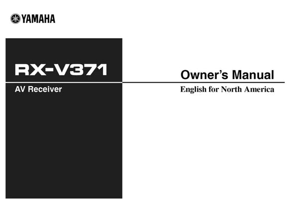 Yamaha RX-V371 Receiver Owners Manual