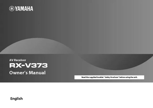 Yamaha RX-V373 Receiver Owners Manual