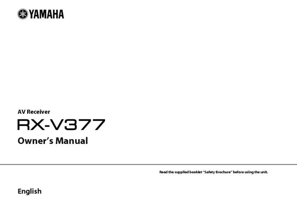 Yamaha RX-V377 Receiver Owners Manual