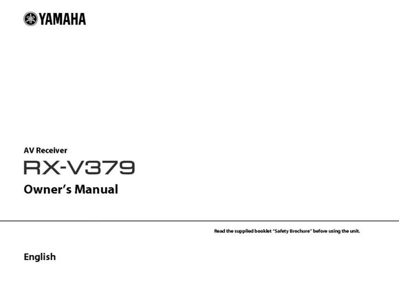 Yamaha RX-V379 Receiver Owners Manual