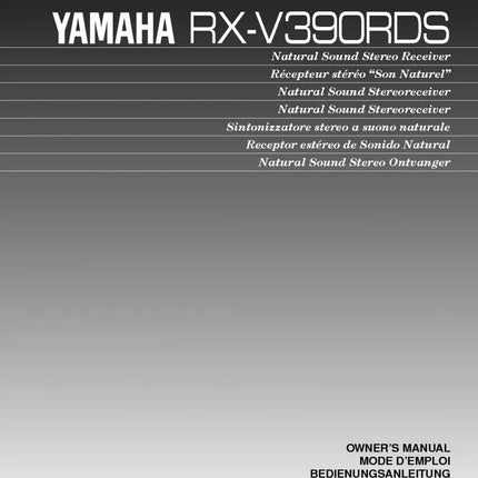Yamaha RX-V390RDS Receiver Owners Manual