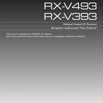 Yamaha RX-V393 Receiver Owners Manual