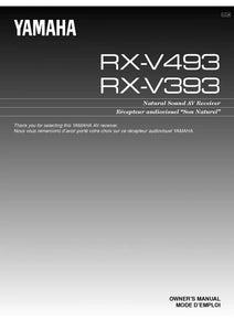 Yamaha RX-V393 Receiver Owners Manual