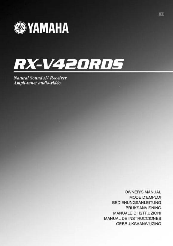 Yamaha RX-V420RDS Receiver Owners Manual