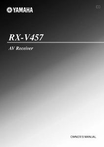 Yamaha RX-V457 Receiver Owners Manual