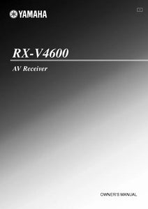 Yamaha RX-V4600 Receiver Owners Manual
