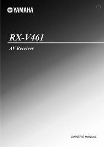 Yamaha RX-V461 Receiver Owners Manual