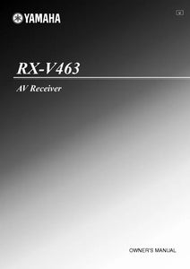 Yamaha RX-V463 Receiver Owners Manual