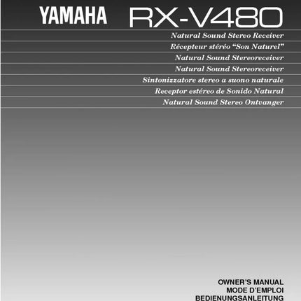 Yamaha RX-V480 Receiver Owners Manual