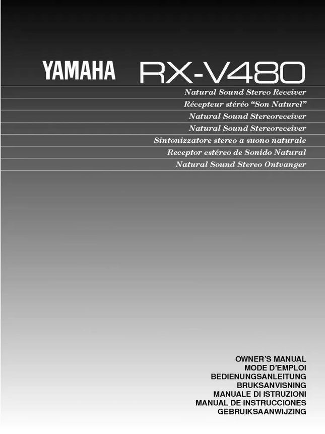 Yamaha RX-V480 Receiver Owners Manual