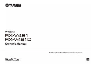 Yamaha RX-V481 RX-V481D Receiver Owners Manual