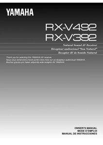 Yamaha RX-V492 Receiver Owners Manual
