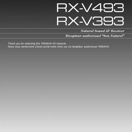 Yamaha RX-V493 Receiver Owners Manual