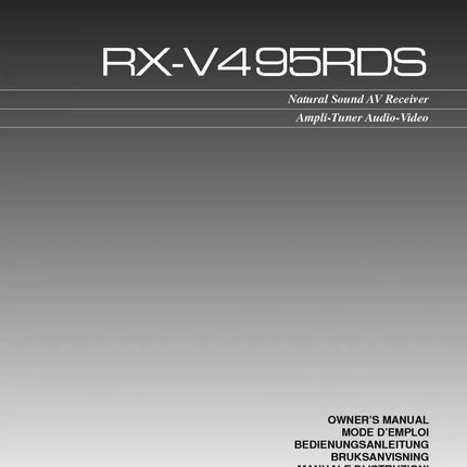 Yamaha RX-V495RDS Receiver Owners Manual