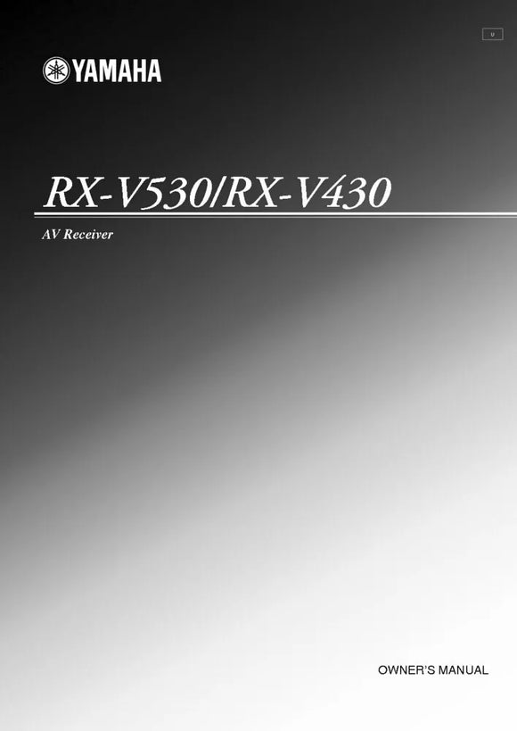 Yamaha RX-V530 Receiver Owners Manual