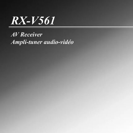 Yamaha RX-V561 Receiver Owners Manual
