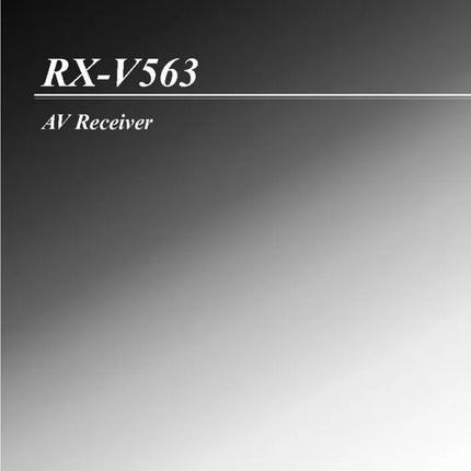 Yamaha RX-V563 Receiver Owners Manual