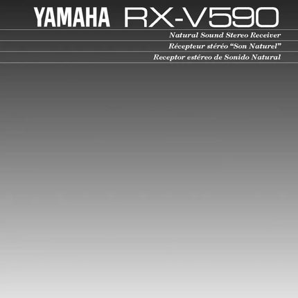 Yamaha RX-V590 Receiver Owners Manual