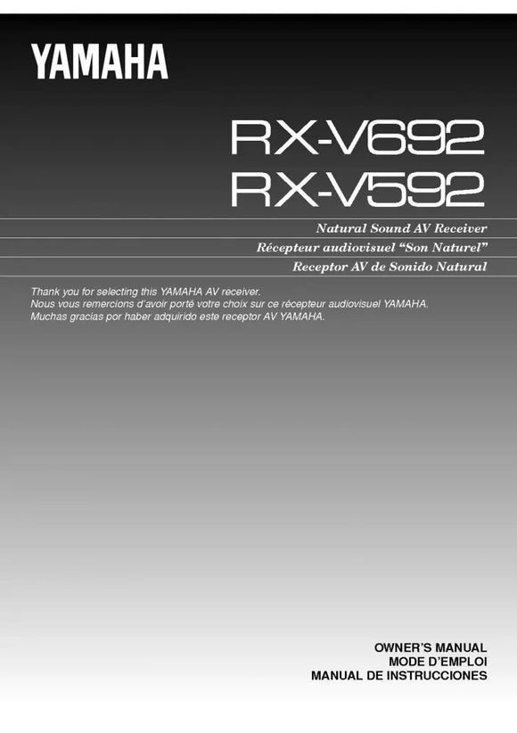 Yamaha RX-V592 Receiver Owners Manual