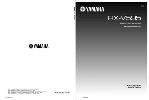 Yamaha RX-V595 Receiver Owners Manual