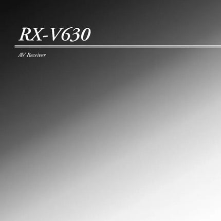 Yamaha RX-V630 Receiver Owners Manual