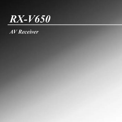 Yamaha RX-V650 Receiver Owners Manual