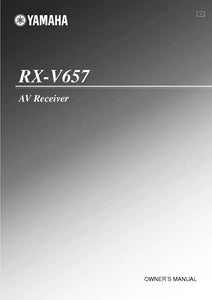 Yamaha RX-V657 Receiver Owners Manual