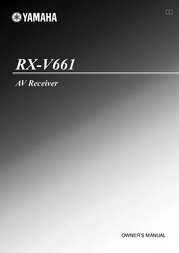 Yamaha RX-V661 Receiver Owners Manual