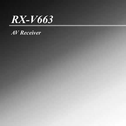 Yamaha RX-V663 Receiver Owners Manual