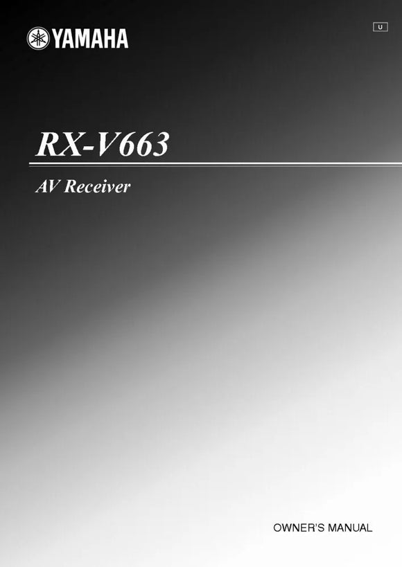 Yamaha RX-V663 Receiver Owners Manual