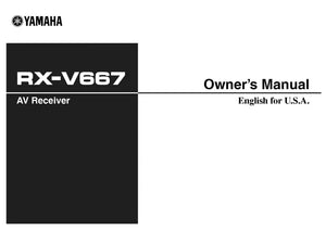 Yamaha RX-V667 Receiver Owners Manual