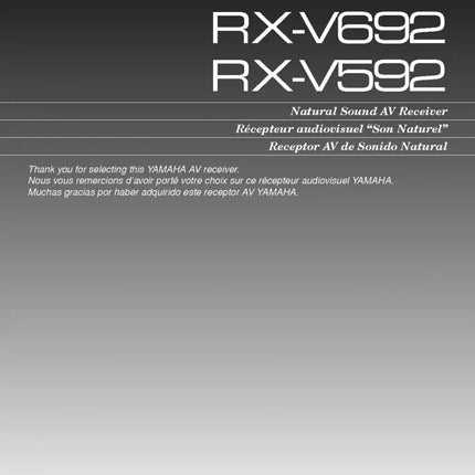 Yamaha RX-V692 Receiver Owners Manual