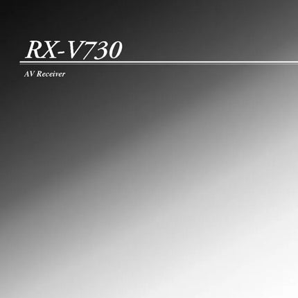 Yamaha RX-V730 Receiver Owners Manual