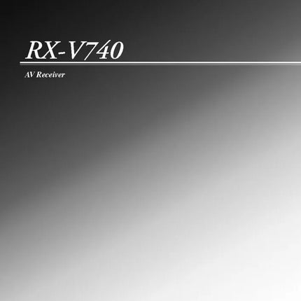 Yamaha RX-V740 Receiver Owners Manual