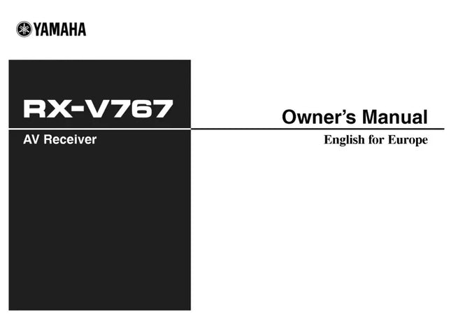 Yamaha RX-V767 Receiver Owners Manual