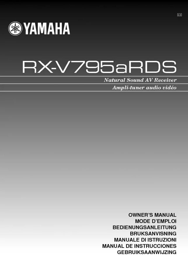 Yamaha RX-V795ARDS Receiver Owners Manual
