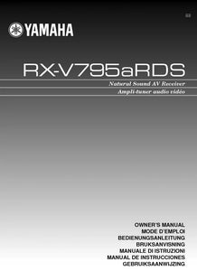 Yamaha RX-V795ARDS Receiver Owners Manual