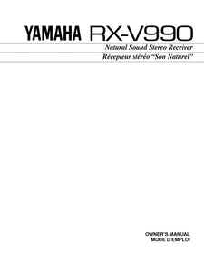 Yamaha RX-V990 Receiver Owners Manual