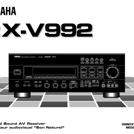 Yamaha RX-V992 Receiver Owners Manual